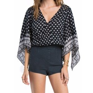 Amuse Society bandana print crop top